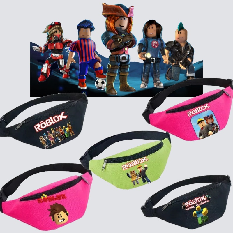 Roblox cartoon children's and adult crossbody waist bag, lightweight ...
