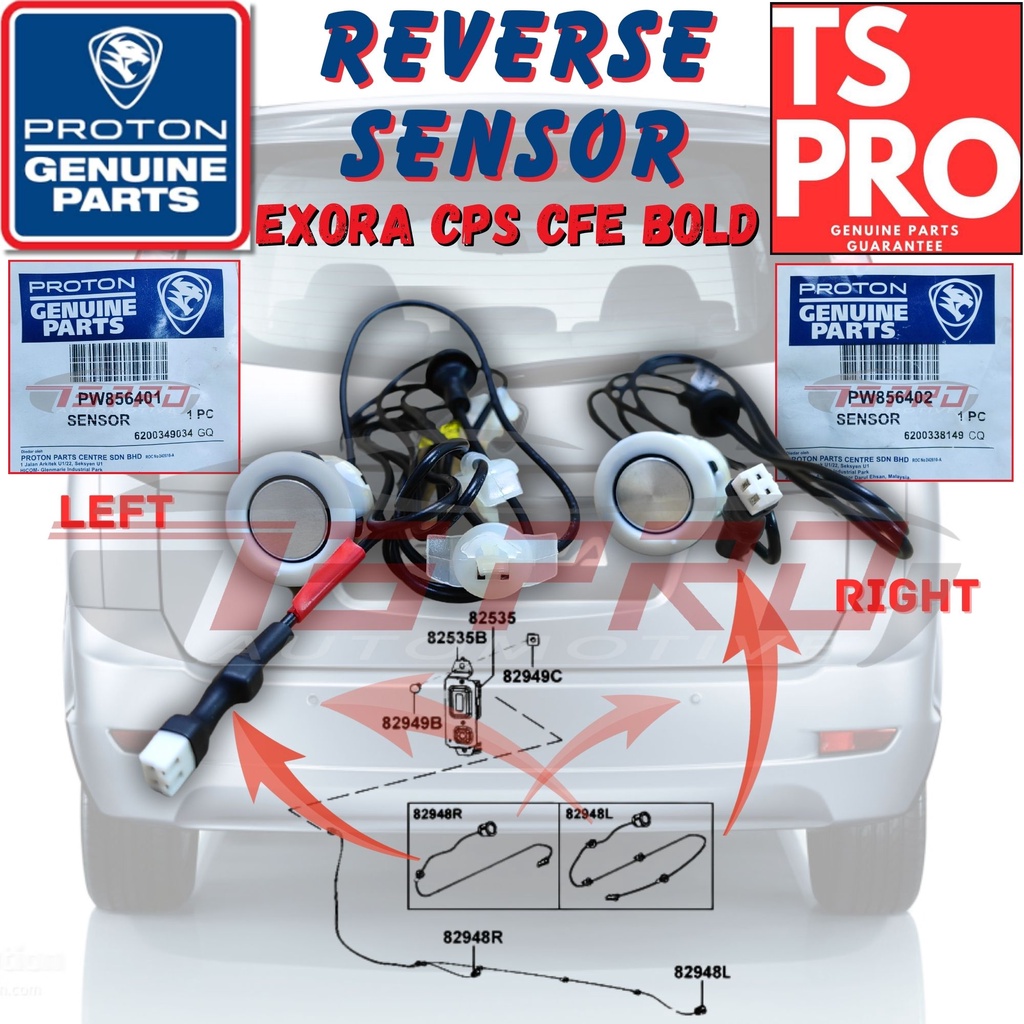 Proton Exora CPS CFE Bold Genuine Rear Bumper Reverse Sensor With Wire ...