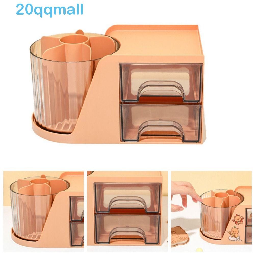 QQMALL Stationery Storage Rack, Dustproof Sturdy Capibara Stationary ...