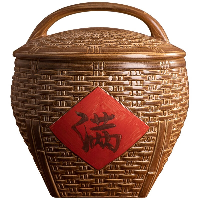 Tao Yan Jingdezhen Ceramic Rice Cylinder with Lid Household 5kg 10kg 30 ...