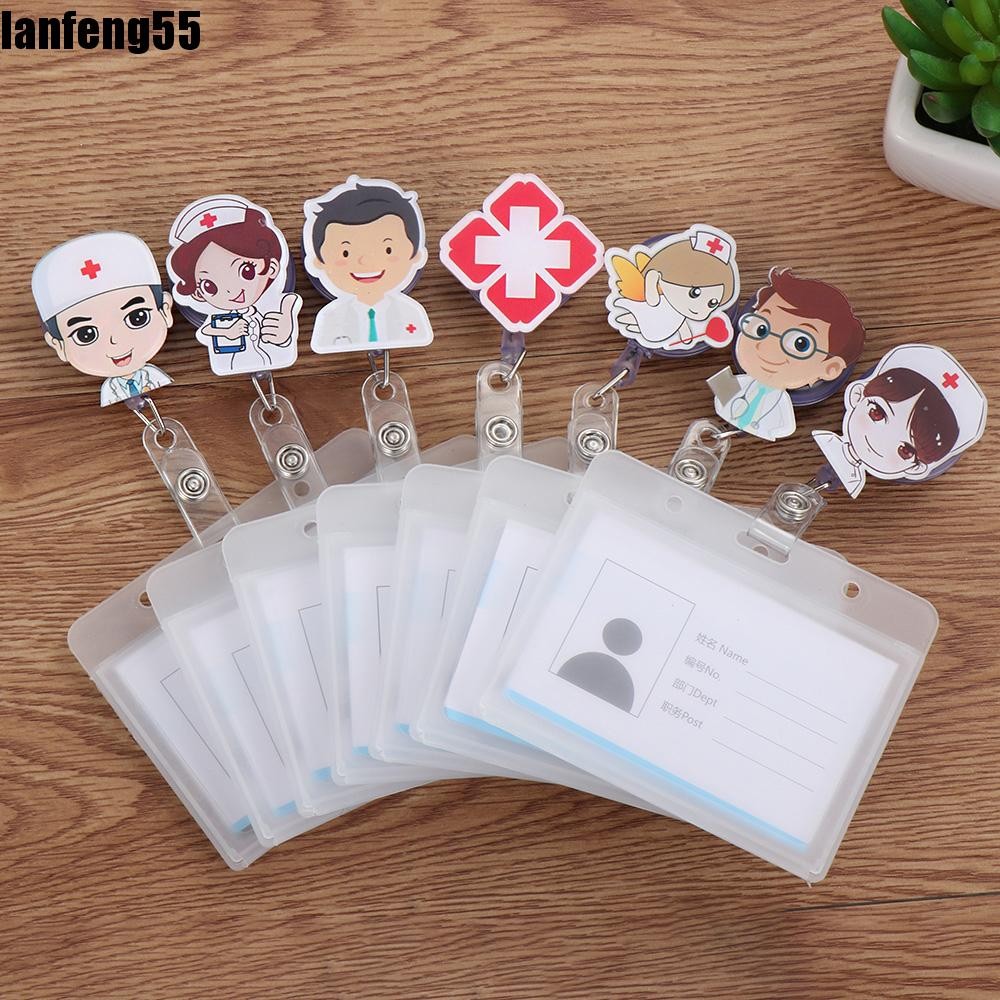 LANFENG ID Badge Holder Work Card Business Card Badge Holder Clip ...