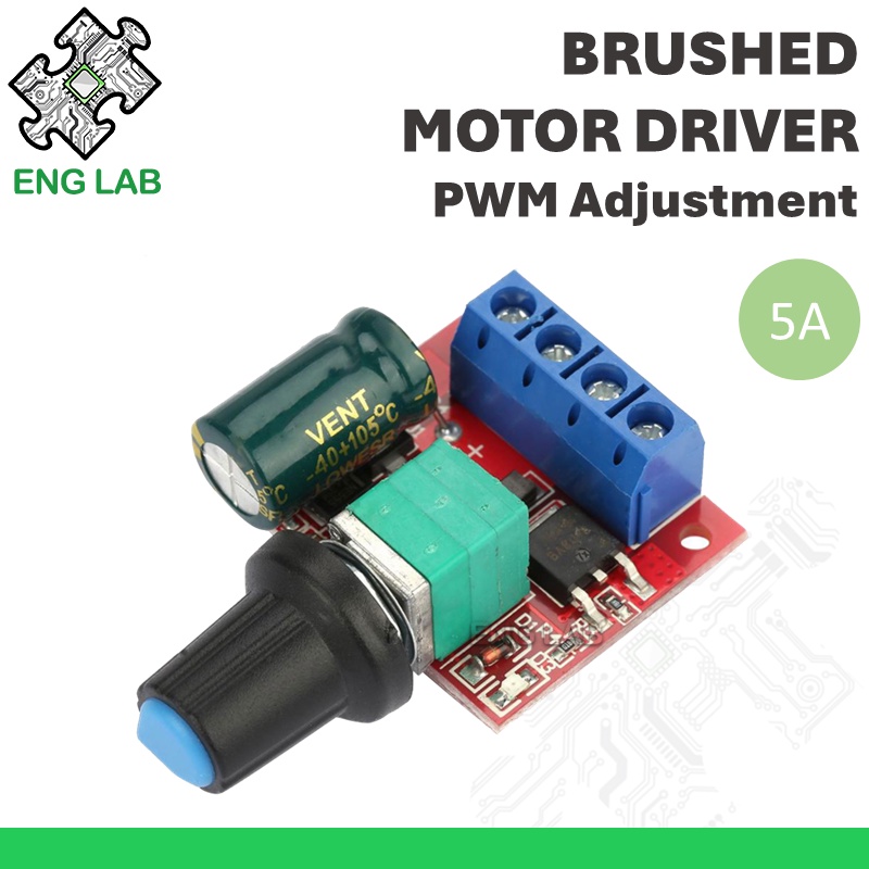 ENGLAB★DC Brushed Motor Driver With PWM Control, Speed Controller, LED ...