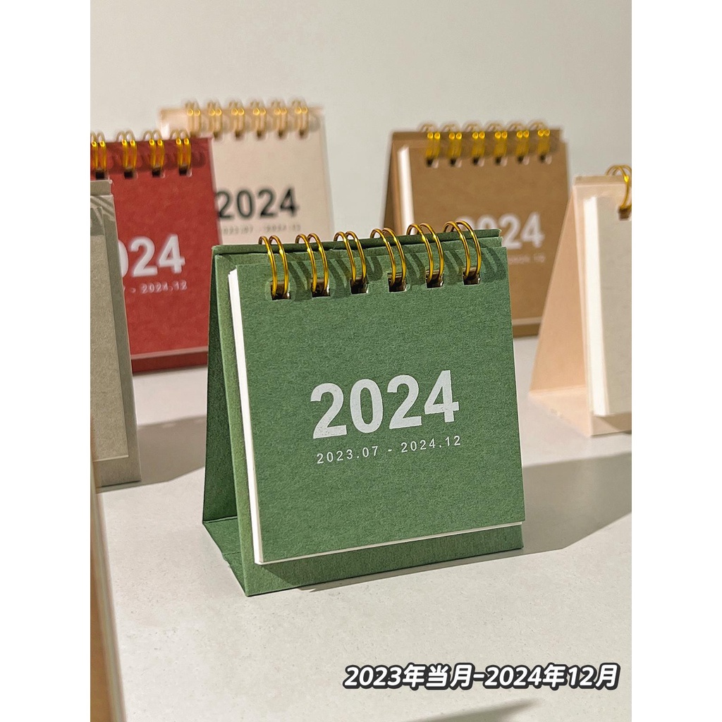 2024 Mini Small Desk Calendar Simple Muji Style Calendar Monthly