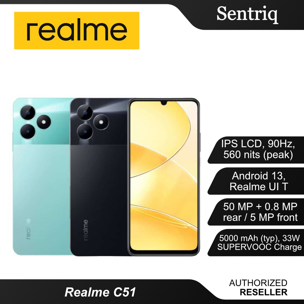 Realme C51 Smartphone 8GB RAM 128GB(Original) 1 Year Warranty by Realme  Malaysia