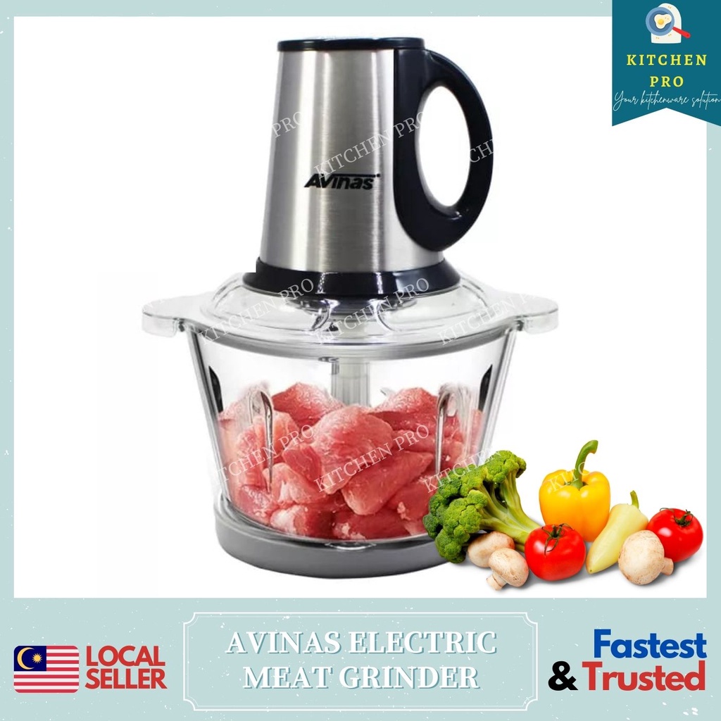 𝐊𝐈𝐓𝐂𝐇𝐄𝐍 𝐏𝐑𝐎 Food Processor Meat Grinder/ Stainless Steel Blades Glass