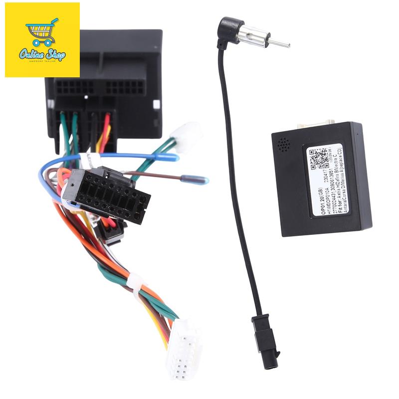 Car Radio Cable Black Radio Power Cable with CANBus Box for Opel Astra H Zafira B Power Wiring