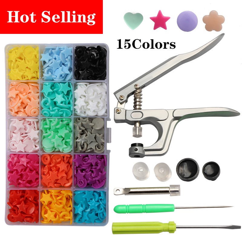 150Set 15 Colors T5 Four in One Love Resin Five Pointed Star Button ...