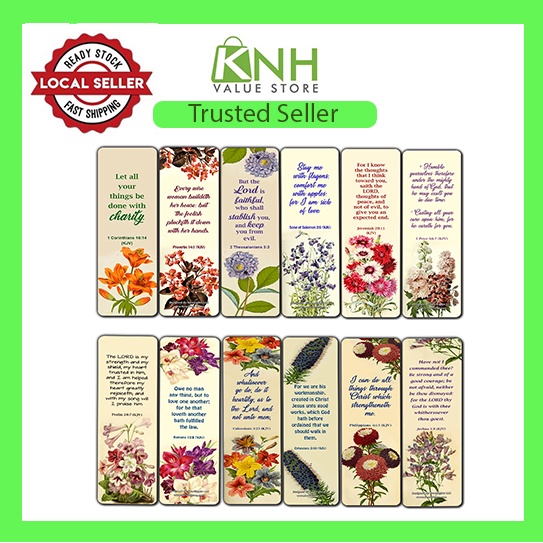 Flower Bookmarks KJV Scriptures Series 3 (6-Pack) | Shopee Malaysia