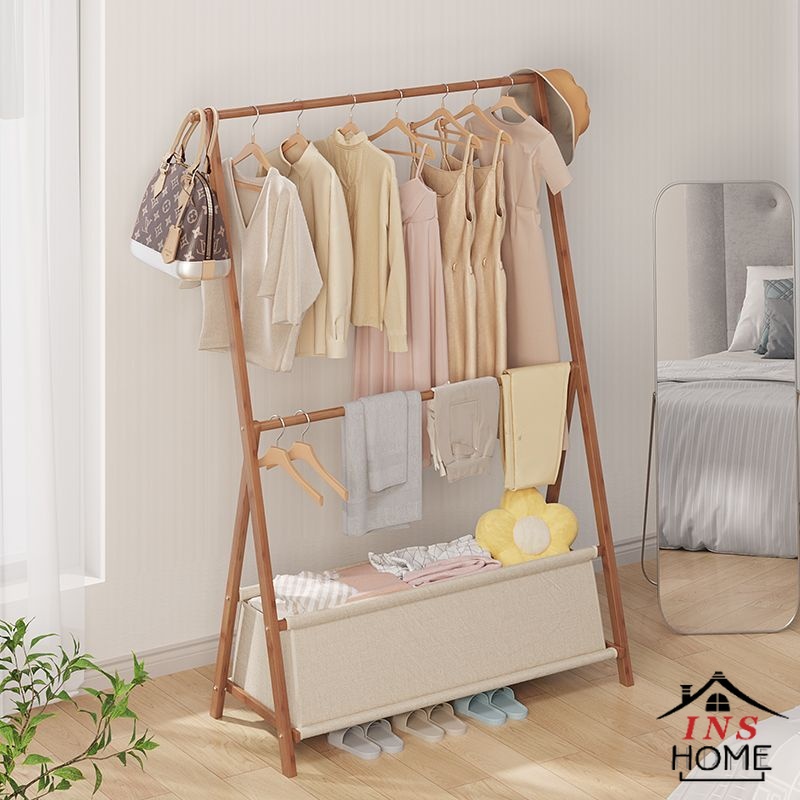 Clothes Rack Coated Drying Rack Single Pole Floor-standing Clothes ...