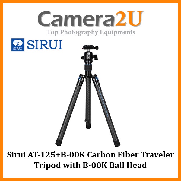 Sirui AT-125+B-00K Carbon Fiber Traveler Tripod With B-00K Ball Head ...