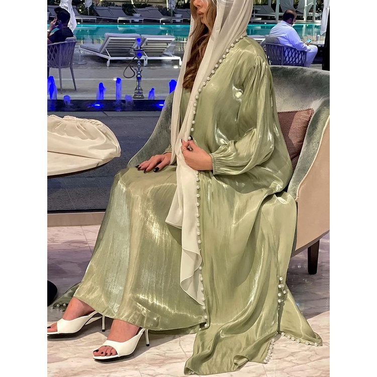 Muslim Dress 2 Piece Set Abayas Women Autumn Elegant Party Arab Morocco