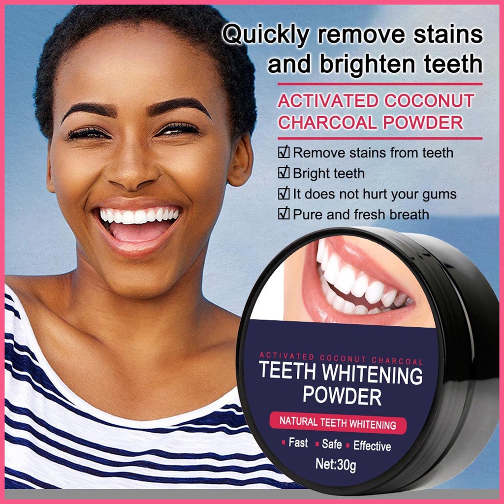 Activated Coconut Charcoal Tooth Powder Tooth Cleaner Powder Brightens
