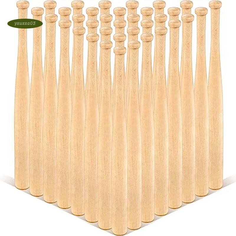 36 PCS Mini Baseball Bat 7 Inch Unfinished Small Wooden Bats Unpainted