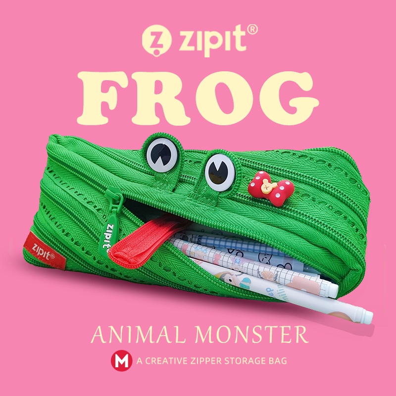 Zipit Monster Pencil Case, Pink