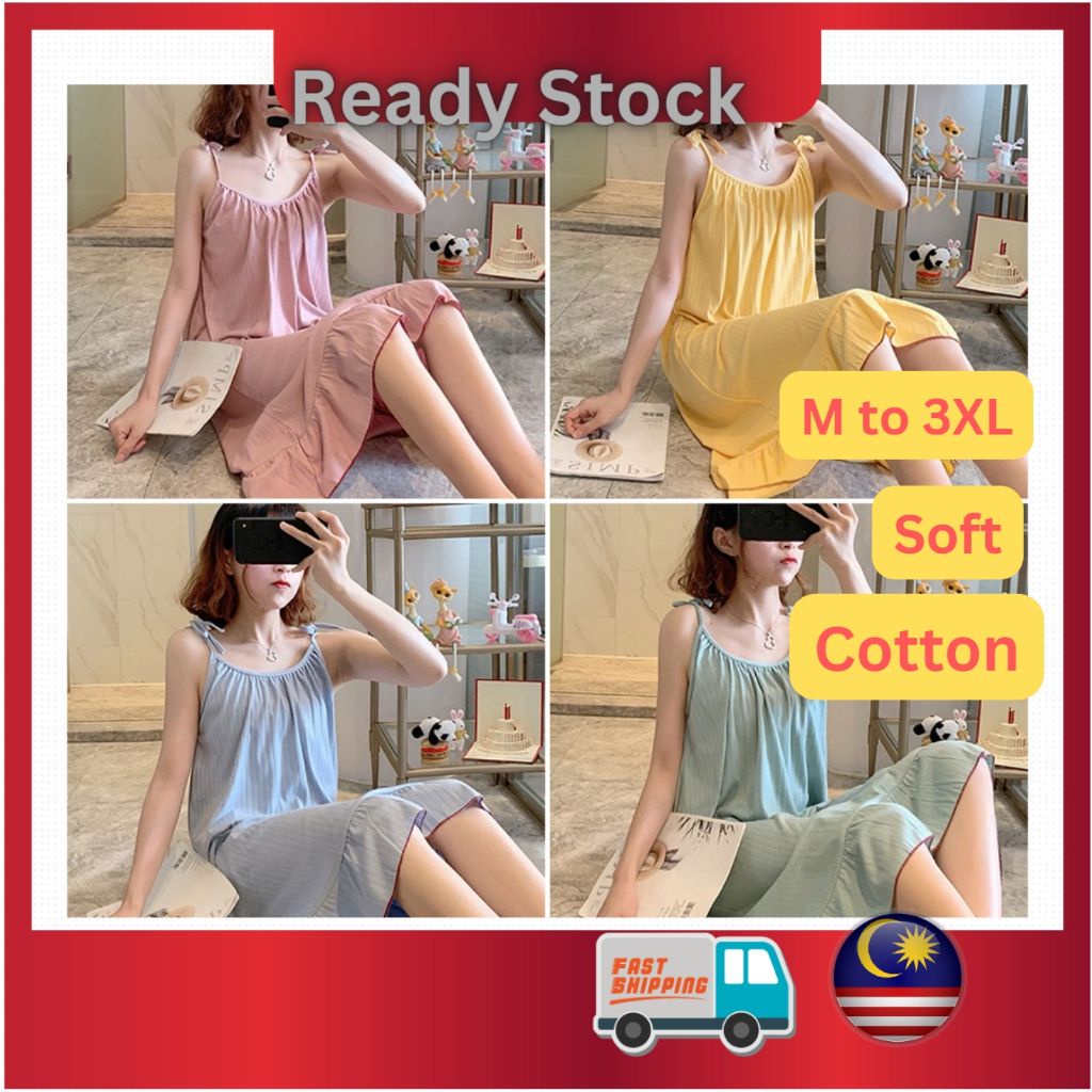 Plus Size Spaghetti Sleeveless Women Sleepwear Basic Design Midi Long ...