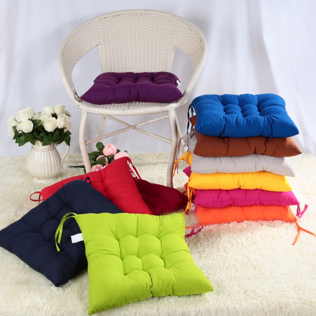 Furniture Chair Cushions Square Seat Cushion Soft Comfortable Cotton ...