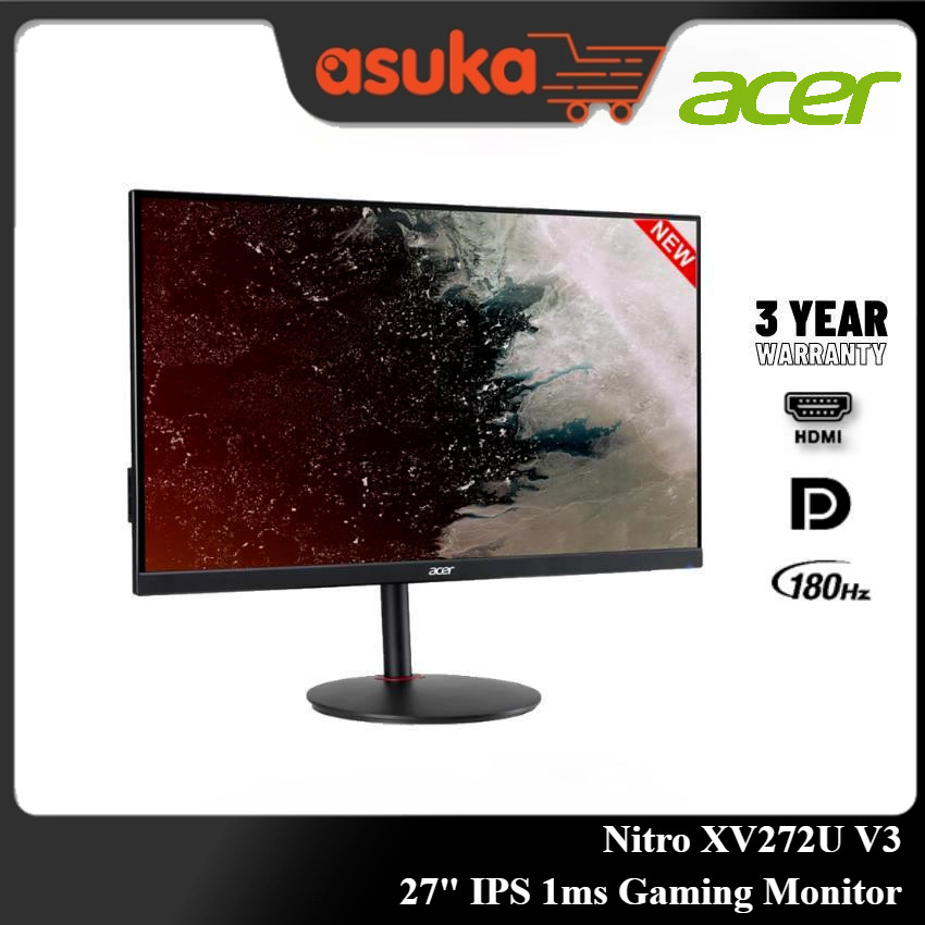Acer Nitro XV272U V3 | XV272UV3 27" IPS 180Hz 0.5ms HDR400 2K Gaming ...