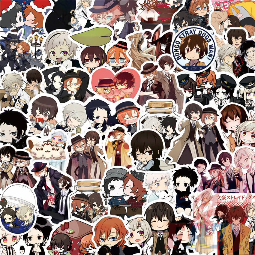 100Pcs/Set Dazai Osamu Nakajima Atsushi Ryunosuke Akutagawa Nakahara ...