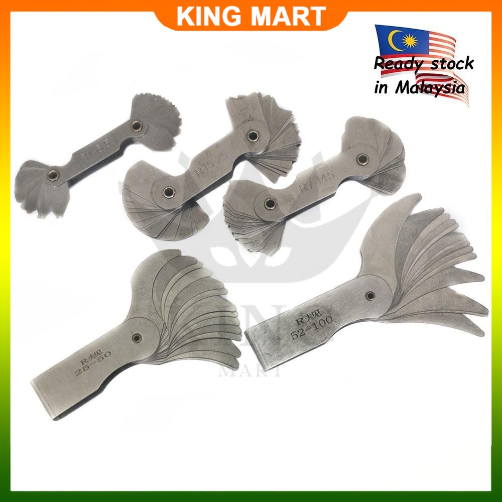 Radius Gauge R1R100 Fillet Gauge Feeler Metric Engine Cylinder Head