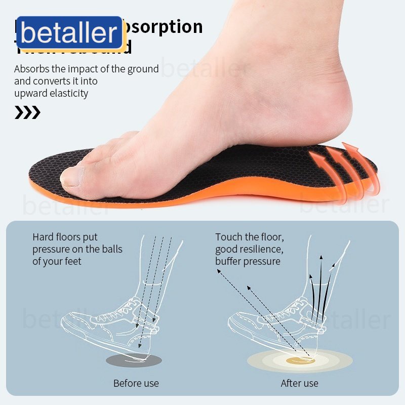 Orthopedic Gel Insoles Flat Feet arch support Insert Heel Pain Relief ...