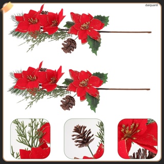 Artificial Red Poinsettia Flower Picks for Christmas Tree Wreaths Garland  Wedding Holiday Decoration - China Flowers and Christmas Decoration price