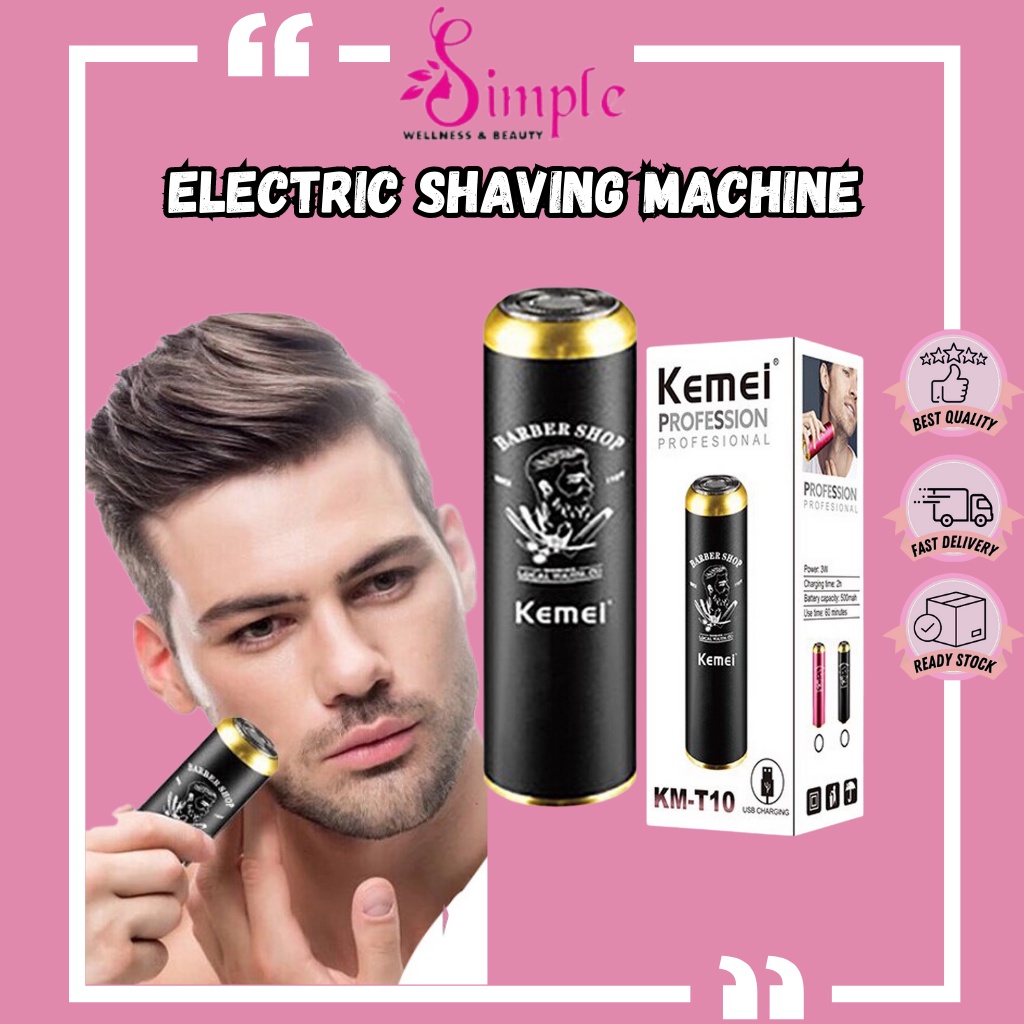 KEMEI Mini Men Electric Shaver KMT10 USB Rechargeable Portable Shaving