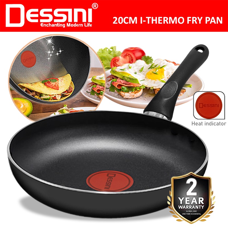 DESSINI ITALY 20CM I-Thermo Heat Indicator Frying Pan Induction Non ...
