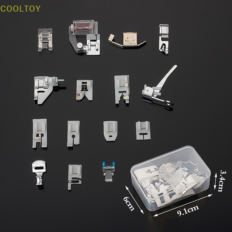 COOLTOY 415pcs Sewing Machine Presser Foot Feet Kit Set with Box