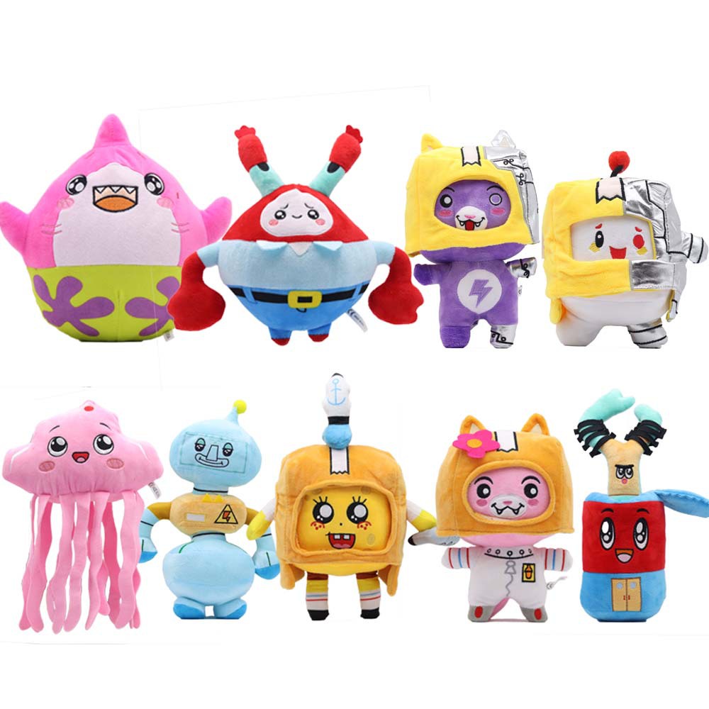 Kawaii Plushie Soft Lanky Box Plush Toys Boxy Foxy Rocky Tree Branch