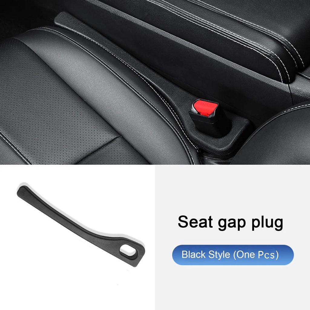 2PCS Upgrade Car Seat Gap Filler Universal Side Seam Plug Strip Leak-proof  Filling Strip Car Styling Seat Gap Interior Decoration Supplies Black-1pcs
