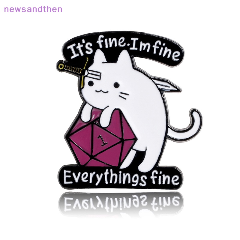 Newsandthen Cartoon Im Fine Enamel Pin Funny Cat Brooch Bag Clothes