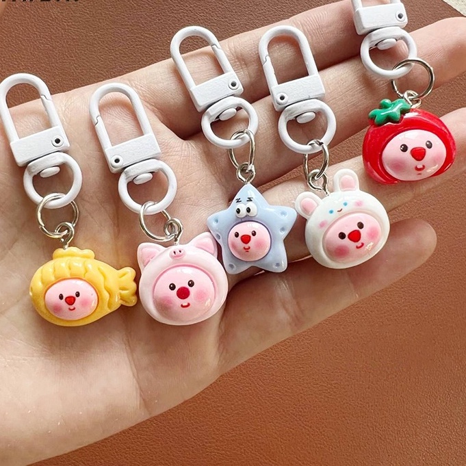 Loopy Keychain Beaver Keyring Backpack Pendant Cute Cartoon Best Friend ...