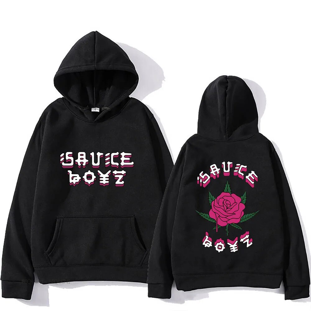 Harajuku Eladio Carrion Sauce Boyz Monarca Printed Hoodies Cute Cartoon Clothes High Street
