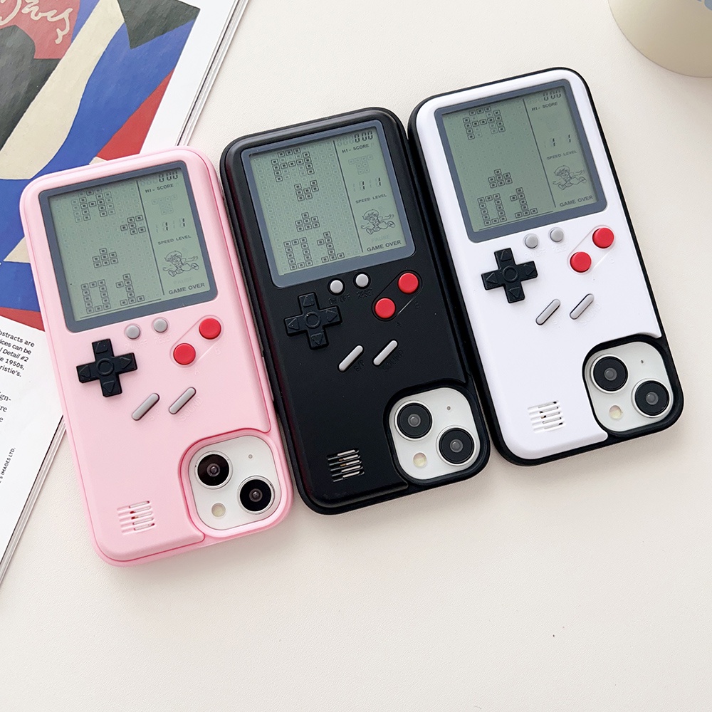 Game Console Phone Case for iPhone 15 14ProMax 13 12 11 XS 7P/8P Tetris ...