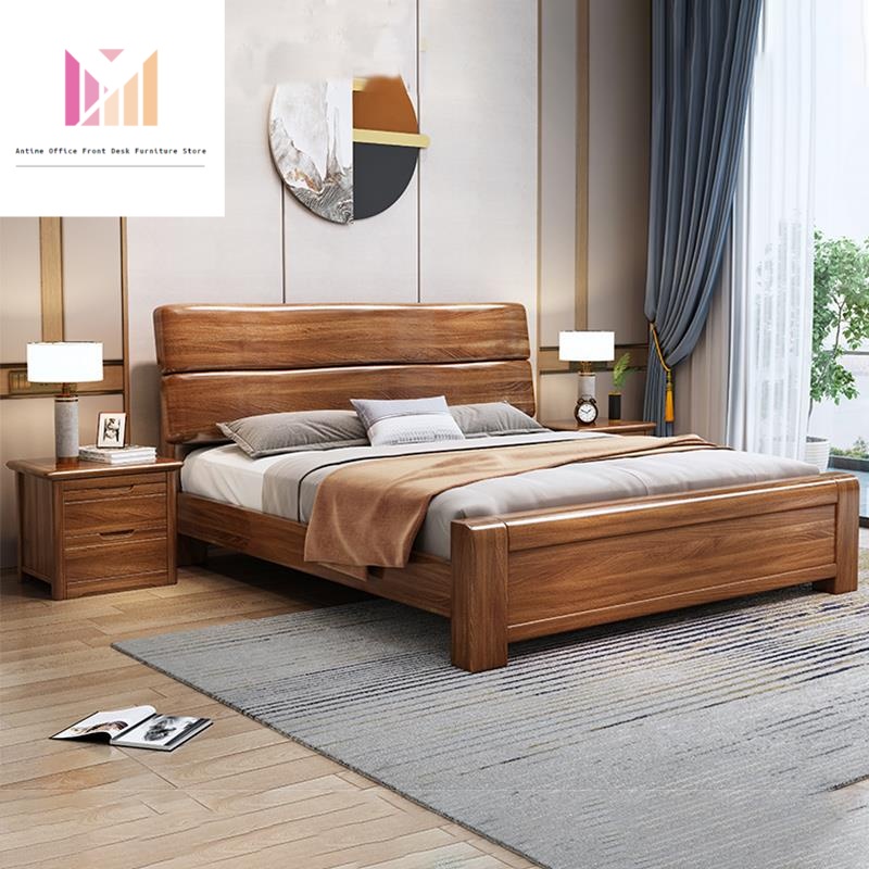 Solid wood bed wedding bed solid wood bed master bedroom furniture ...