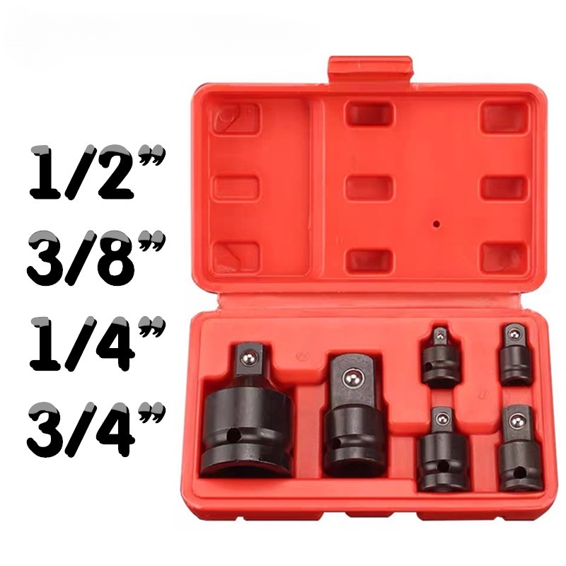 KC Tools 6pcs Block Increase Joint Size Reducer Connector 1/2 3/8 1/4 3 ...