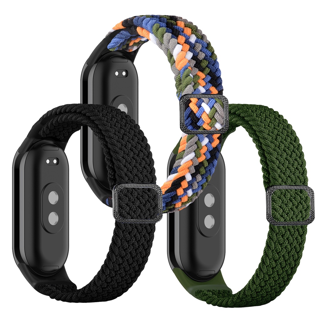 Strap for Mi band 6 bracelet Elastic adjustable Nylon Braided