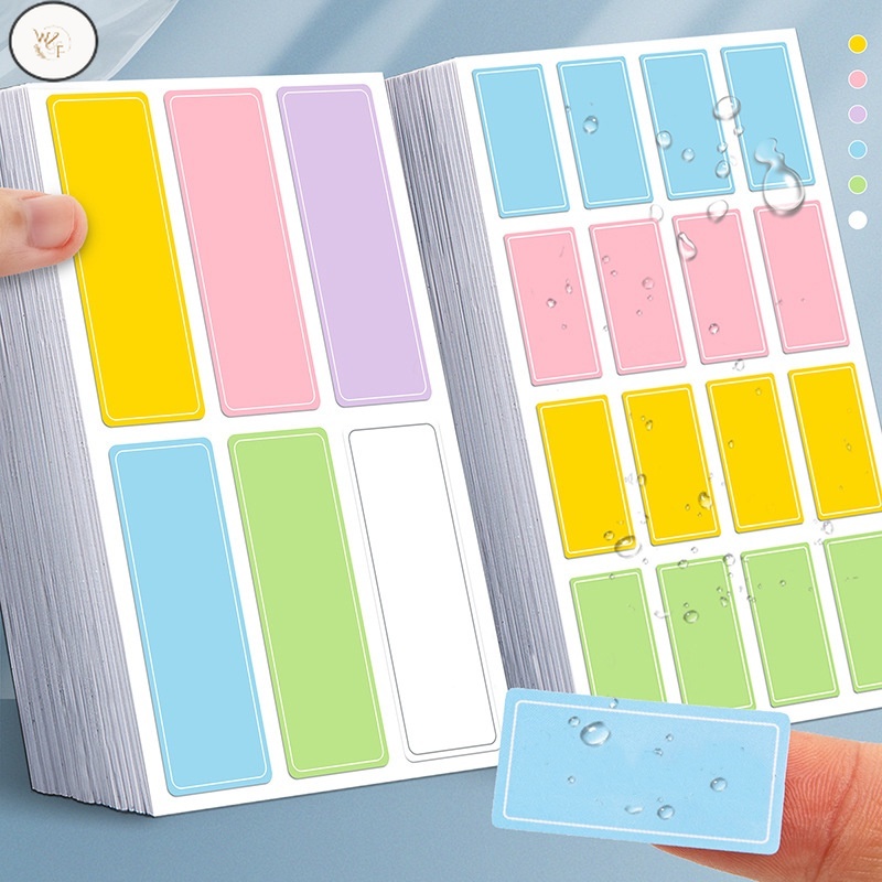 WF 10 Sheets Label Sticker Index Classification Colorful Handwritten ...
