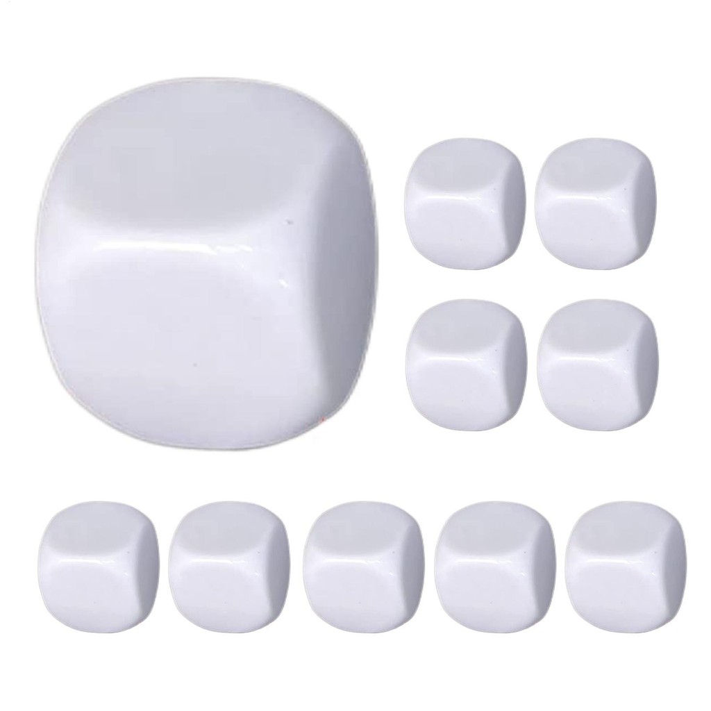Squid Game 2 Dry Erase Dice 10X Rounded Acrylic White Dice Cubes White ...