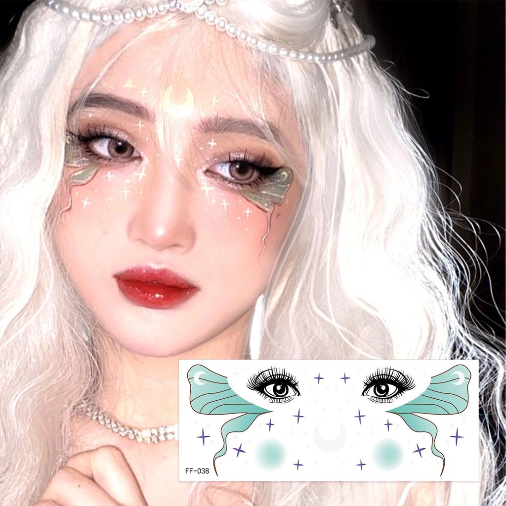 [Ready Stock] Waterproof Temporary Tattoos Face Makeup Eye Body