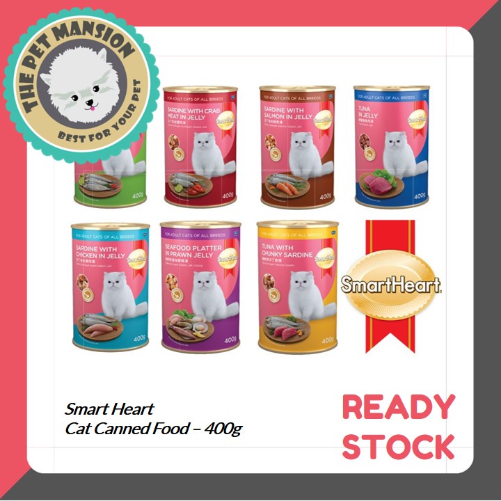 Smart Heart Canned Food / Makanan Kucing Tin Smartheart (400g) | Shopee ...