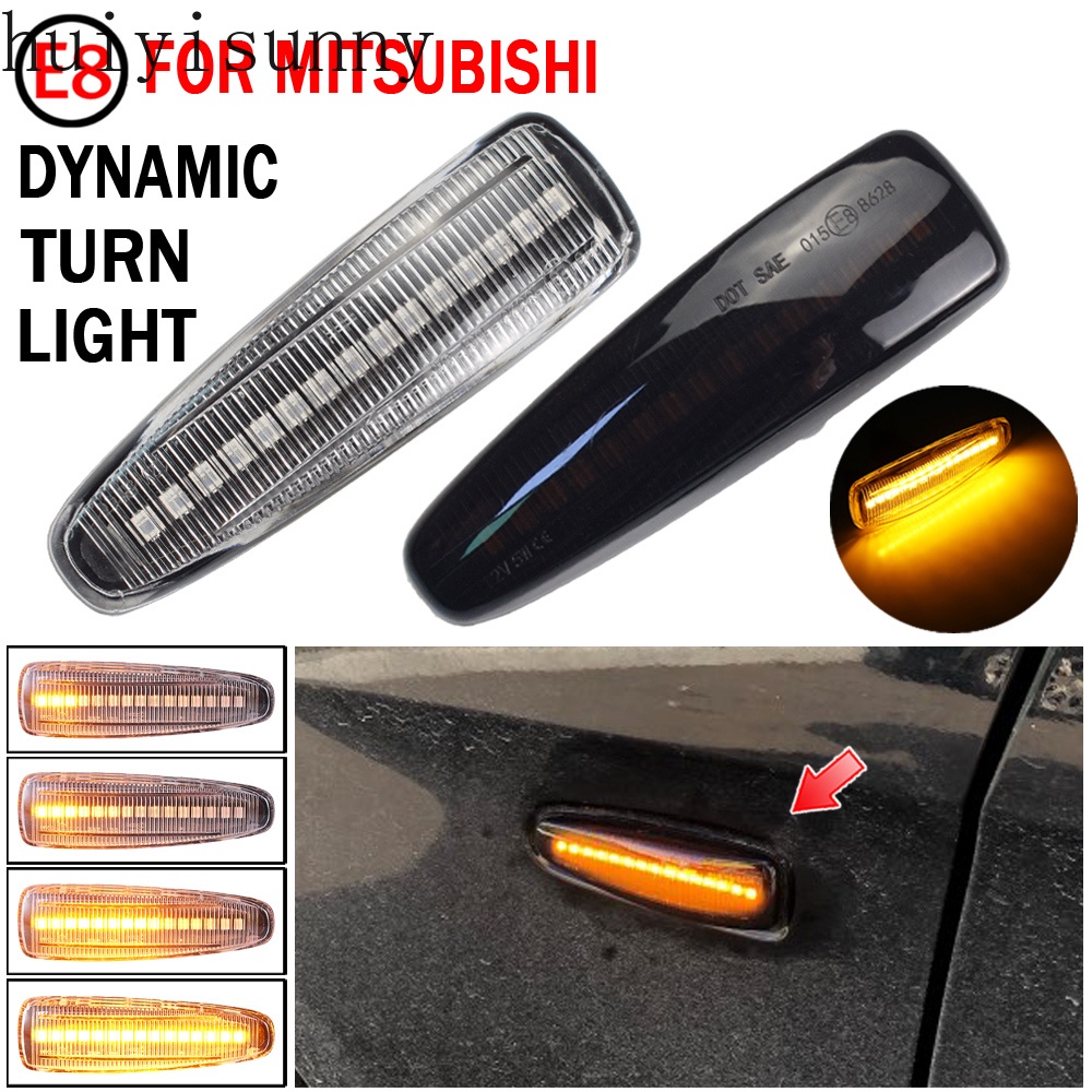 HYS LED Dynamic Turn Signal Light Side Fender Marker Lamp Trim For ...