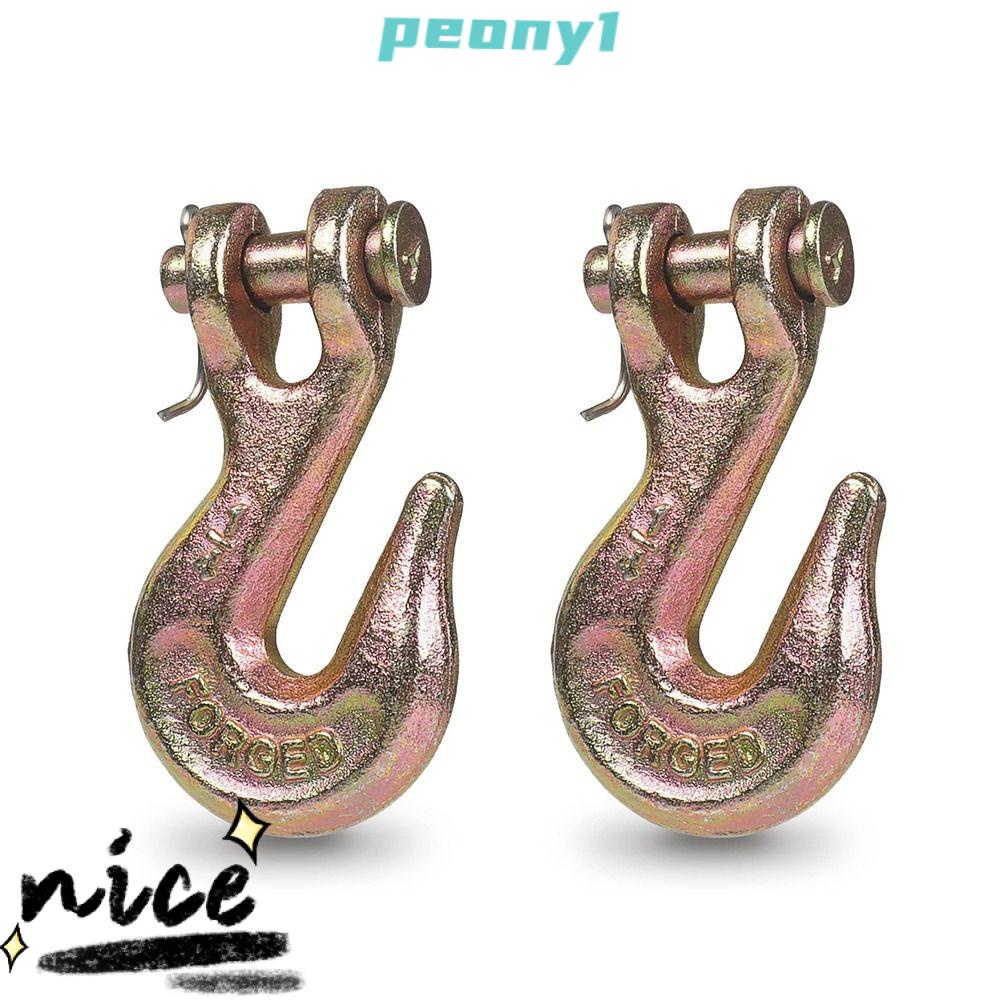 PEONY1 2Pcs Clevis Hook, Alloy Steel 1/4" Pin Clevis, Clevis Slip Hook