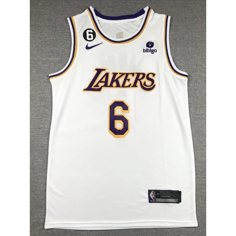 2023 NBA Jersey Los Angeles Lakers No.6 James Classic White Basketball