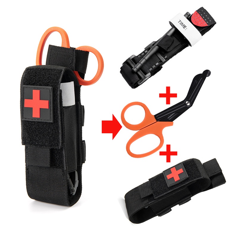 LUC Wilderness rescue kit medical tools tourniquet scissors Molle ...