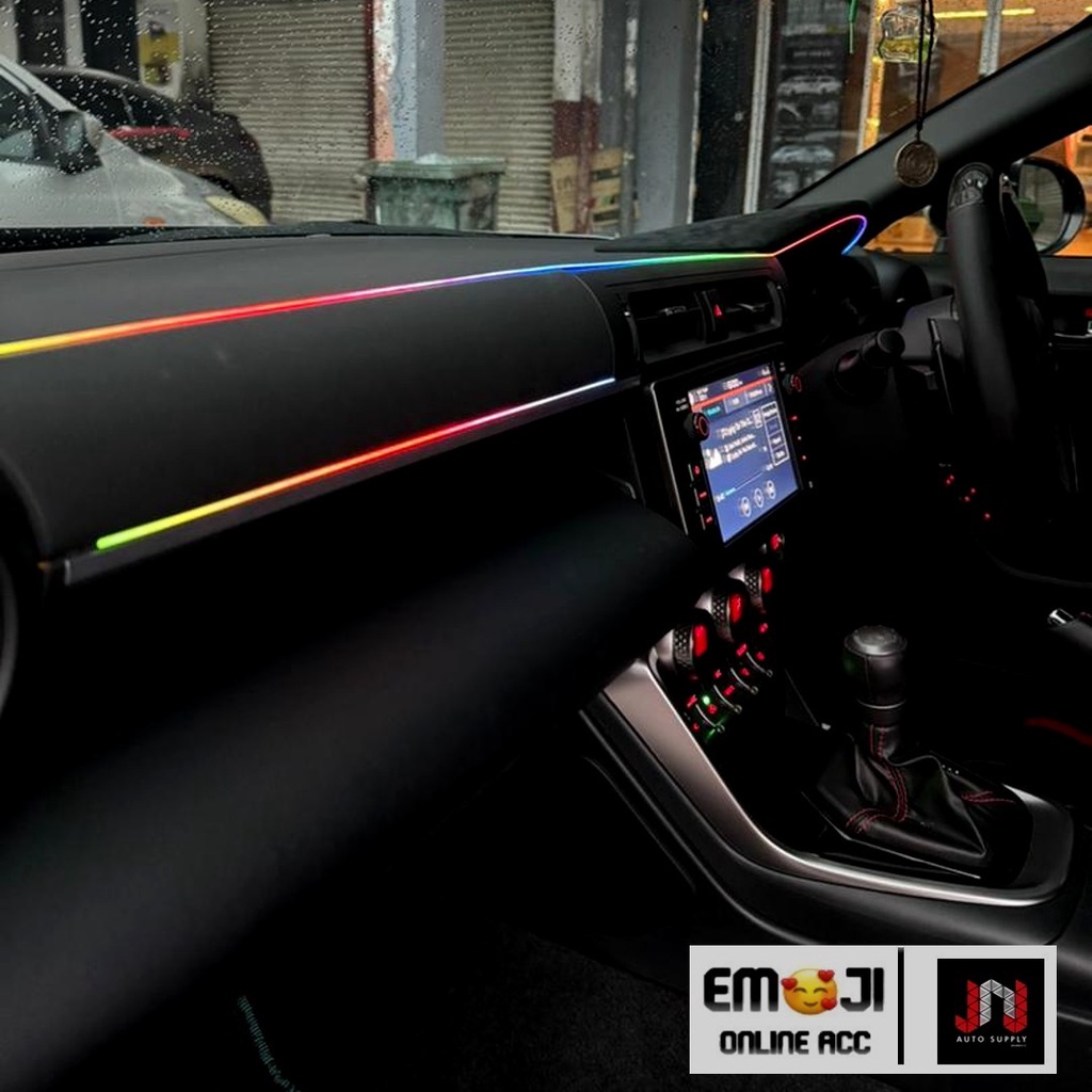 (READY STOCK) Universal led Car Ambient Light RGB Rainbow Colour
