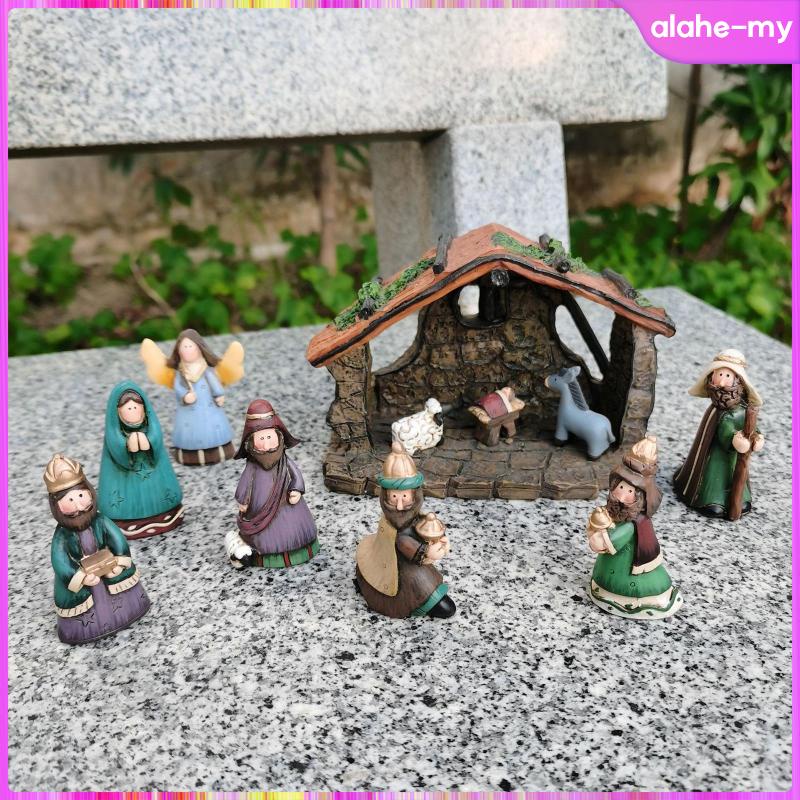 [AlaheMY] 11 Pieces Christmas Nativity Scene Figurine Set, Holy Family