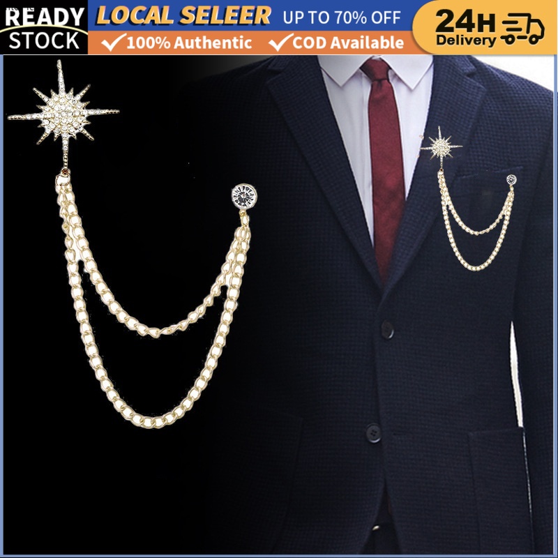 Crystal Rhinestone Lapel Pins Suit Corsage Collar Snowflake Brooch