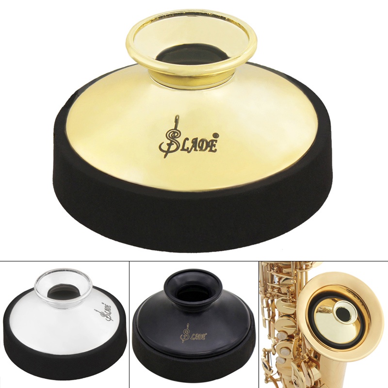 ABS Sax Mute Dampener Silencer for Alto Saxophone Gold / Silver / Black