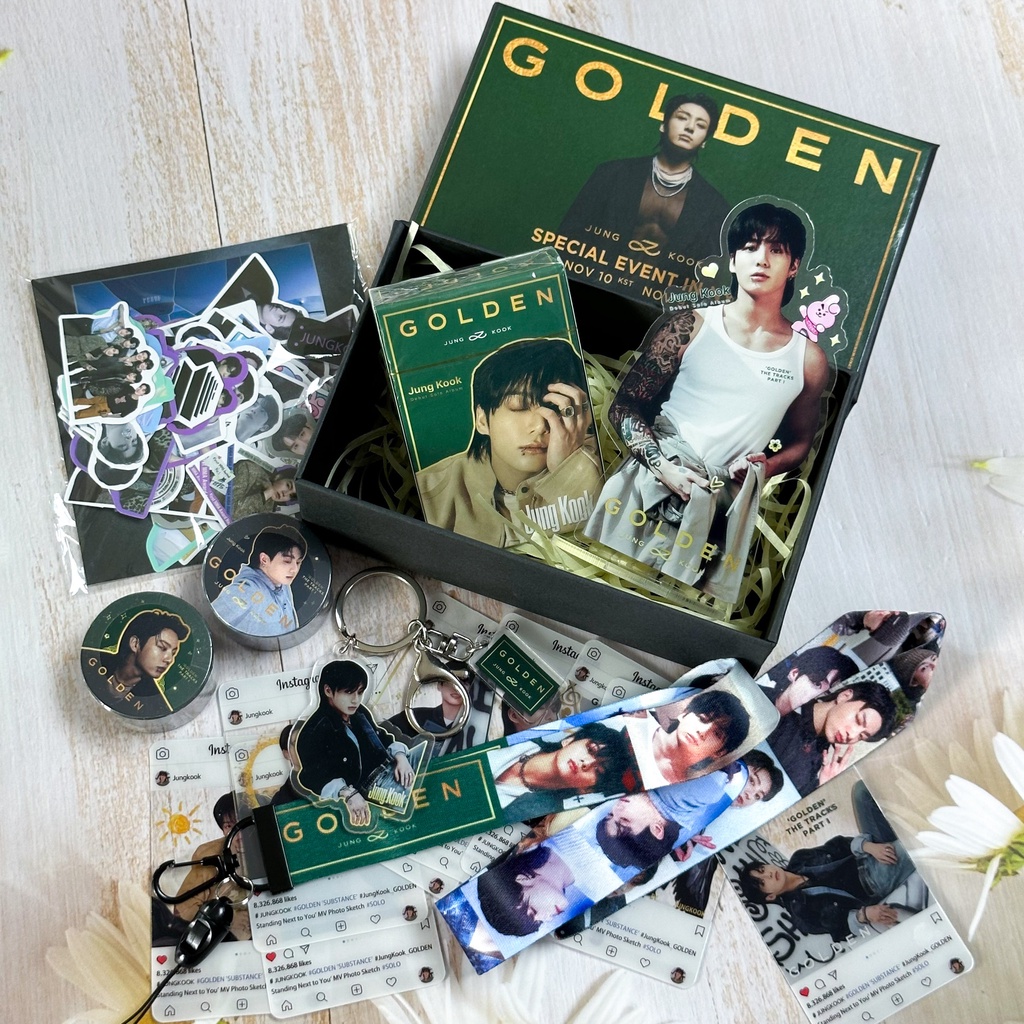 New Kpop Idol Jung Kook Solo Album GOLDEN Gift Box Set Fan Collection ...